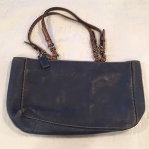 Coach tote blue leather